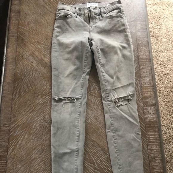Frame denim le skinny de Jeanne gray jeans 24 - Picture 1 of 8